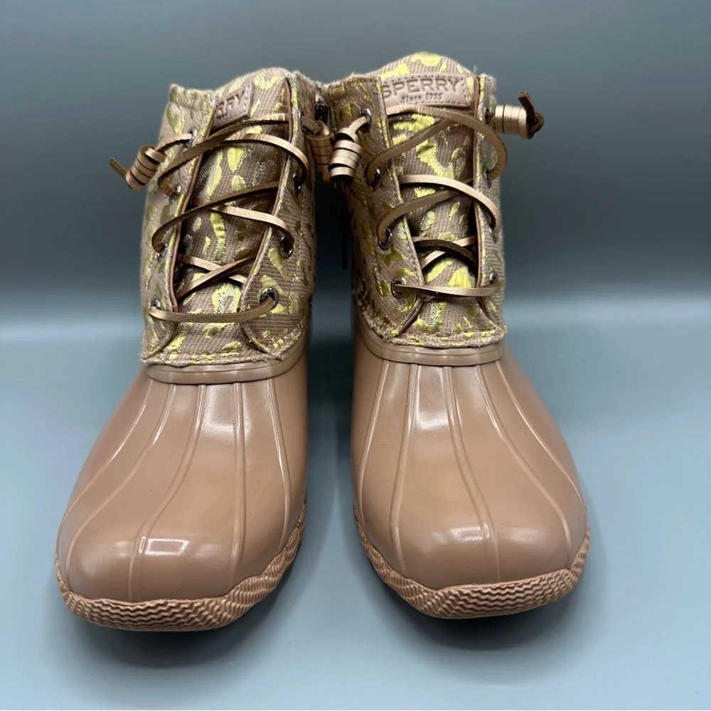 Sperry Womens Size 7.5 Top-Sider Saltwater Leojac Rose Pink Duck Boots Shoes